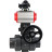 Кран шаровой BV4242E-FP-GRM-ISO Дн32 Ру10 полнопроходной, корпус - НПВХ, шар - НПВХ, уплотнение - EPDM, с пневмоприводом PA-DA-052, пневмораспределителем 4M310-08 AC220V, ручным дублером MON1-250-T26-ISO и БКВ APL-210N в Перми
