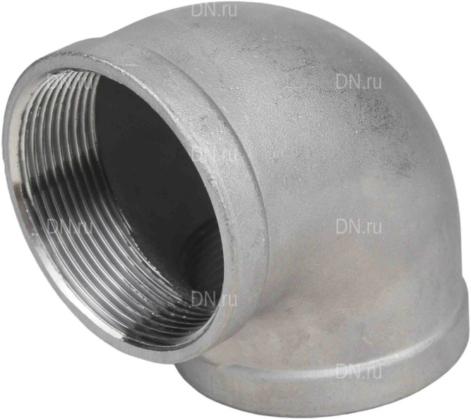 Отвод (уголок) ВР-ВР-304 1 1/4″ Ду32 Ру16 угол 90°, корпус - нержавеющая сталь 304, присоединение - внутренняя / внутренняя резьба в Перми