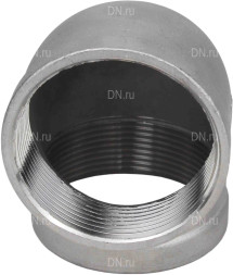 Отвод (уголок) ВР-ВР-304 1 1/4″ Ду32 Ру16 угол 90°, корпус - нержавеющая сталь 304, присоединение - внутренняя / внутренняя резьба