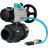 Кран шаровой BV4242E-FP-GRM-ISO Дн25 Ру10 полнопроходной, корпус - НПВХ, шар - НПВХ, уплотнение - EPDM, с пневмоприводом PA-DA-105-1, пневмораспределителем 4V320-10 AC220V и магнитным переключателем ALS200D в Перми