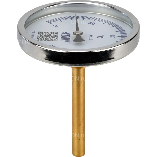 Термометр биметаллический осевой TB-311-A1.5 (0-120°C) L=150мм Ру25, диаметр корпуса - 100мм, нержавеющая сталь 304, длина погружной части L=150мм, класс точности - 1.5 в Перми